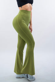 LEGGINGS A ZAMPA DI ELEFANTE AURA OLIVA