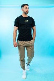 T-SHIRT PERFORMANCE NERA GOLD LOGO limited edition