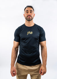 T-SHIRT PERFORMANCE NERA GOLD LOGO limited edition