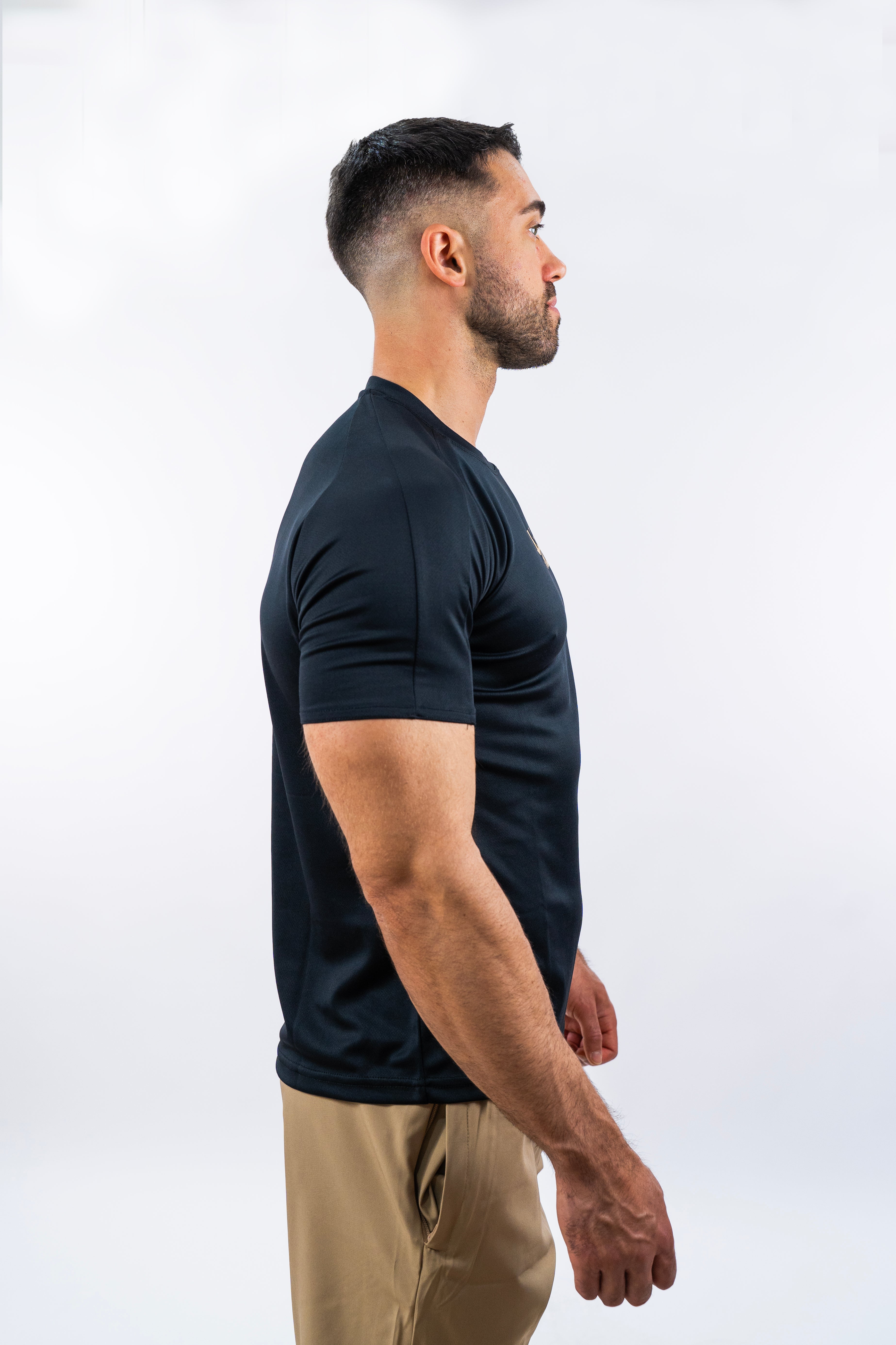 T-SHIRT PERFORMANCE NERA GOLD LOGO limited edition