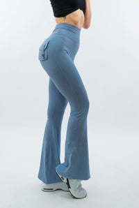 LEGGINGS A ZAMPA DI ELEFANTE VENUS AZZURRO