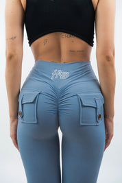 LEGGINGS A ZAMPA DI ELEFANTE VENUS AZZURRO