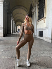 CROP TOP ILLUSION SABBIA
