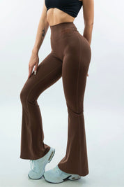 LEGGINGS A ZAMPA DI ELEFANTE AURA MARRONE