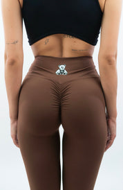 LEGGINGS A ZAMPA DI ELEFANTE AURA MARRONE