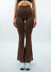 LEGGINGS A ZAMPA DI ELEFANTE AURA MARRONE