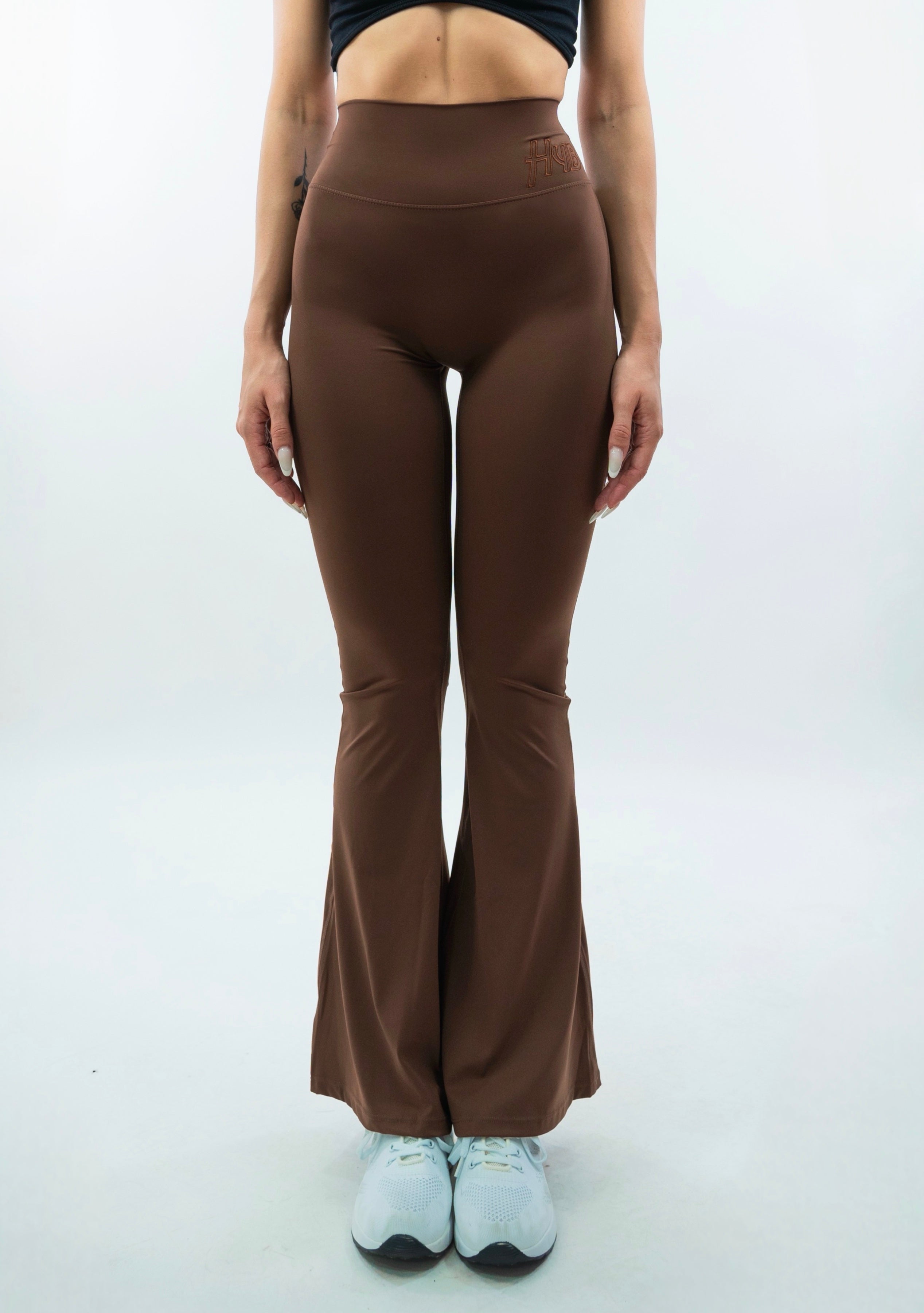 LEGGINGS A ZAMPA DI ELEFANTE AURA MARRONE