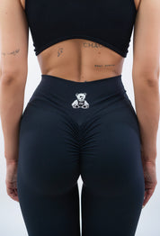 LEGGINGS A ZAMPA DI ELEFANTE AURA NERO
