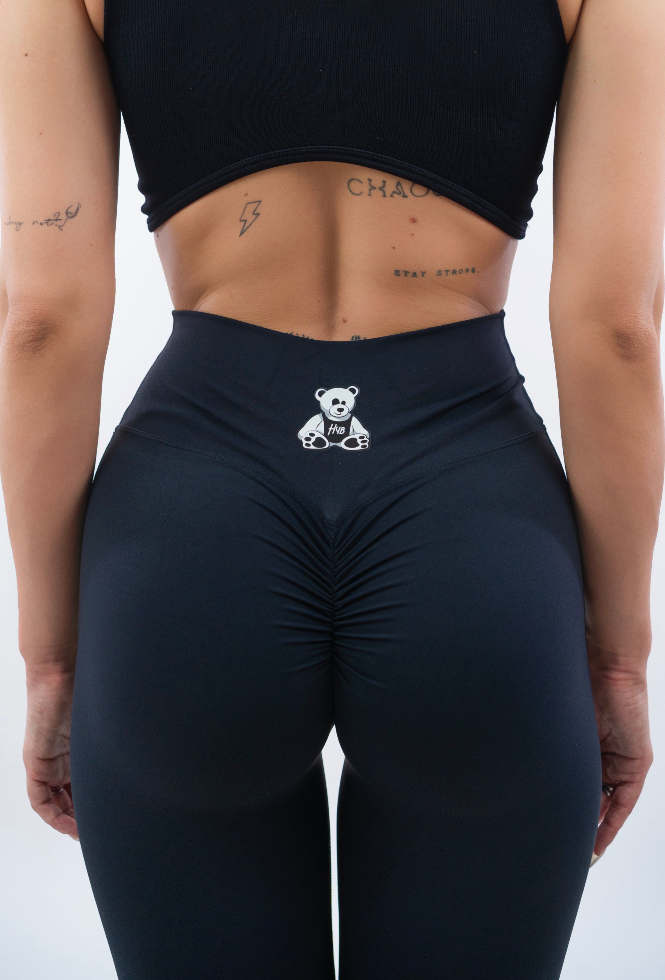 LEGGINGS A ZAMPA DI ELEFANTE AURA NERO
