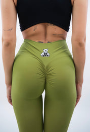 LEGGINGS A ZAMPA DI ELEFANTE AURA OLIVA