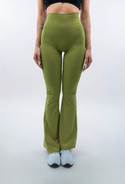 LEGGINGS A ZAMPA DI ELEFANTE AURA OLIVA