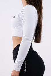 CROP TOP INTENSE BIANCO - MANICA LUNGA