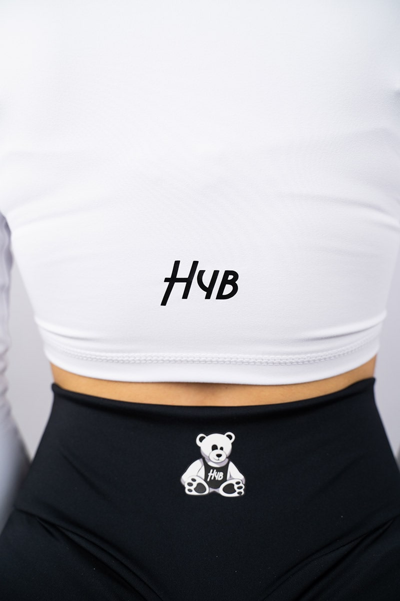 CROP TOP INTENSE BIANCO - MANICA LUNGA