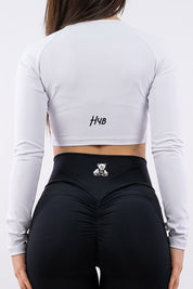 CROP TOP INTENSE BIANCO - MANICA LUNGA