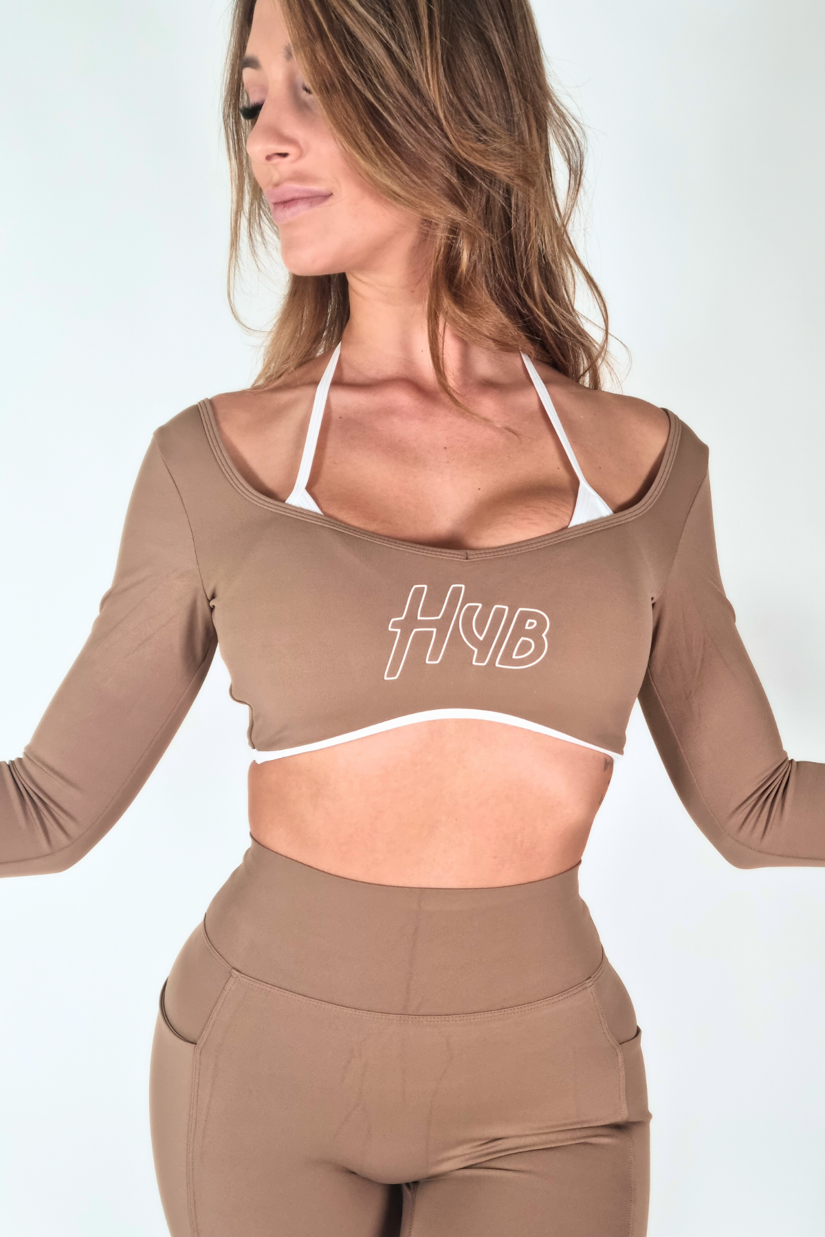 CROP TOP ILLUSION SABBIA