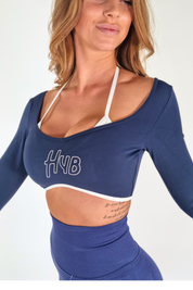 CROP TOP ILLUSION BLU NAVY