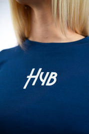 T-SHIRT CROP NOBODY BLU NAVY