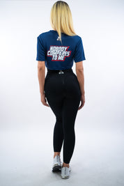 T-SHIRT CROP NOBODY BLU NAVY