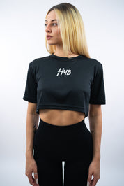 T-SHIRT CROP NOBODY NERA