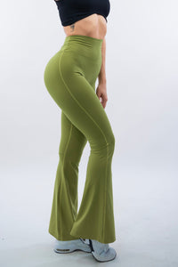 LEGGINGS A ZAMPA DI ELEFANTE AURA OLIVA