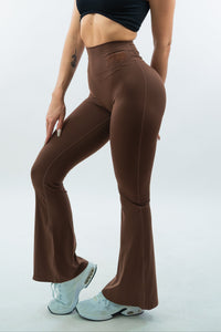 LEGGINGS A ZAMPA DI ELEFANTE AURA MARRONE
