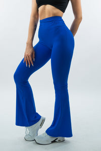LEGGINGS A ZAMPA DI ELEFANTE AURA BLU ELETTRICO
