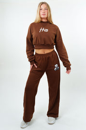 FELPA CROP ESSENZA MARRONE