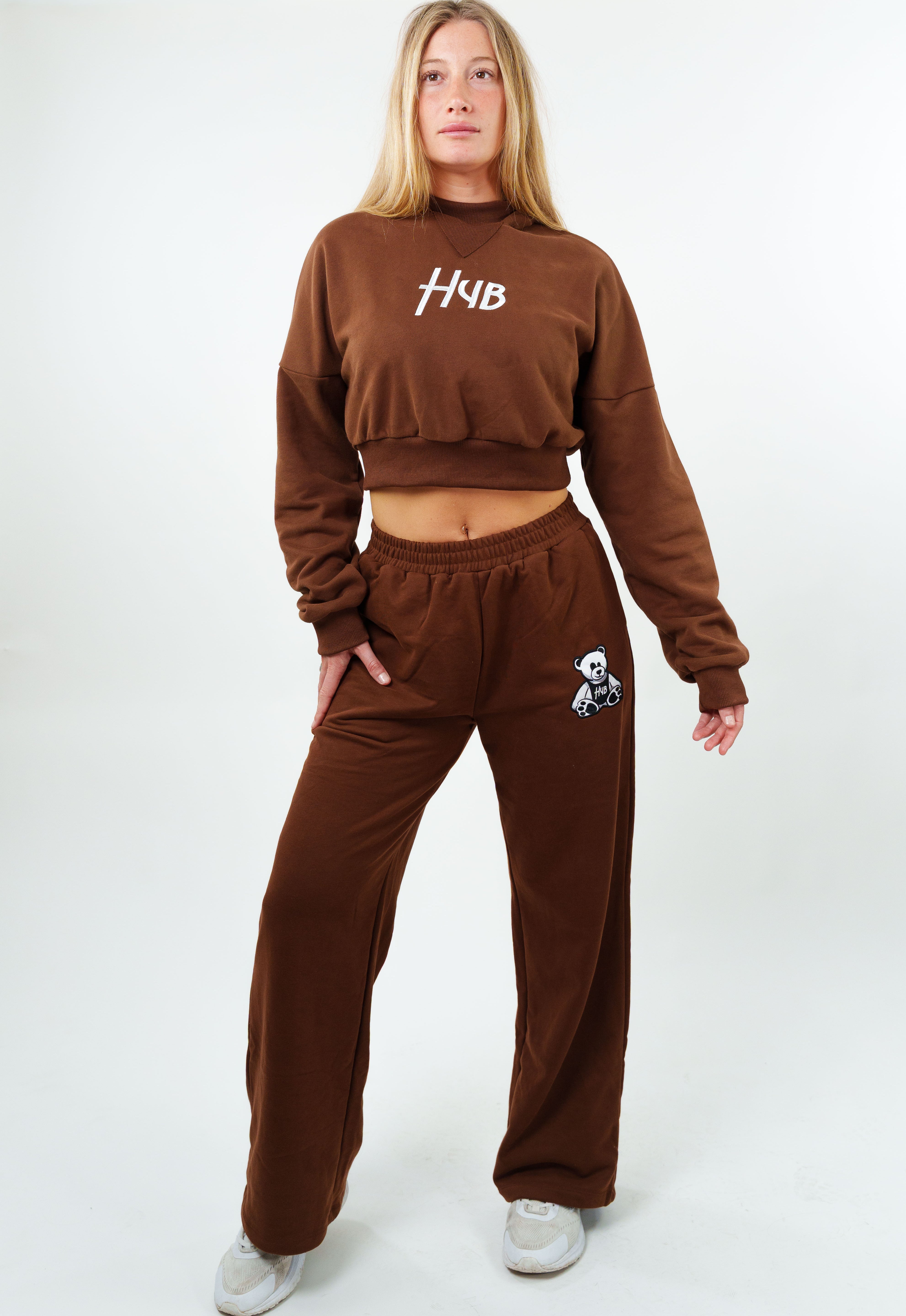 FELPA CROP ESSENZA MARRONE