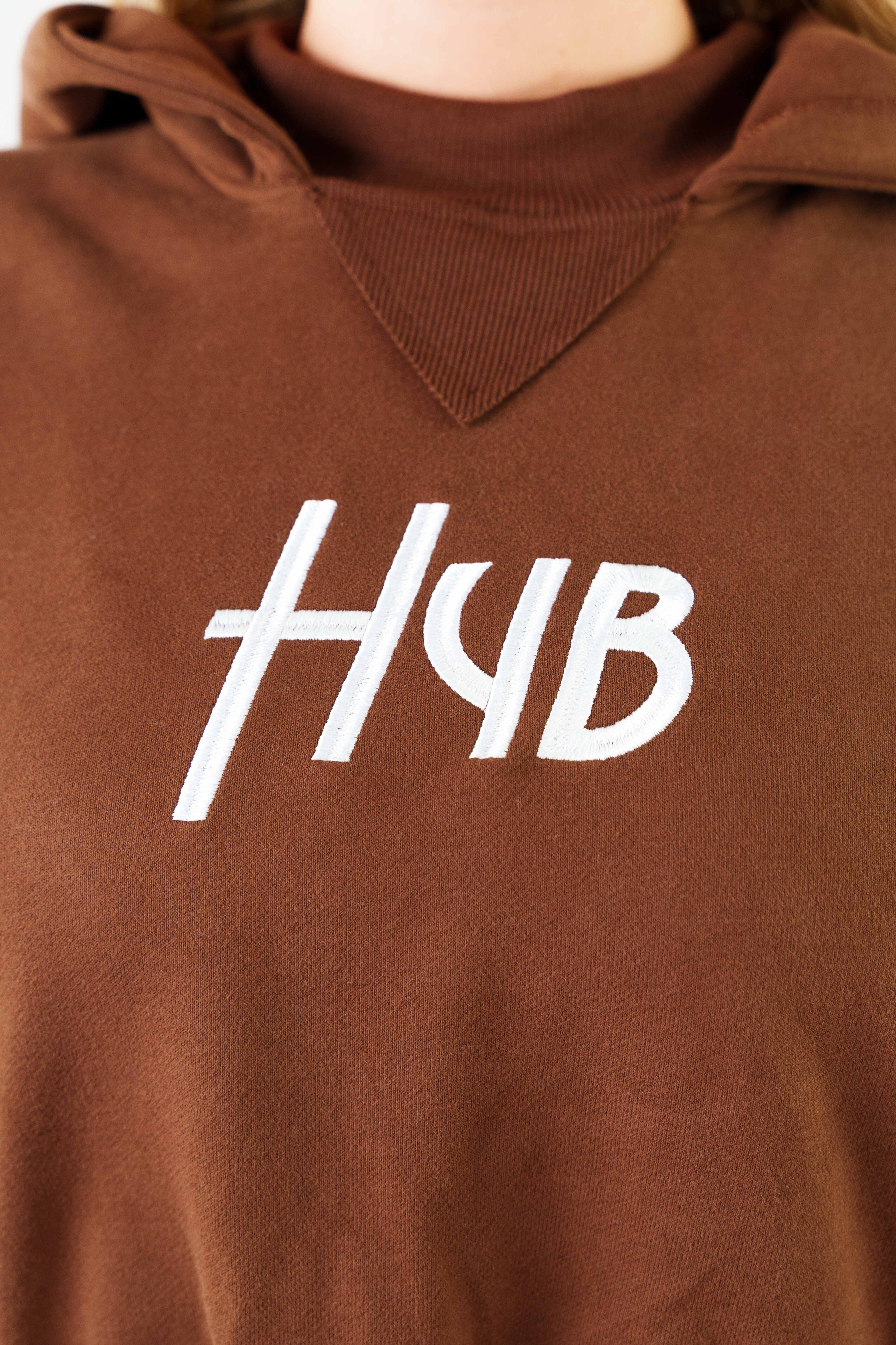 FELPA CROP ESSENZA MARRONE