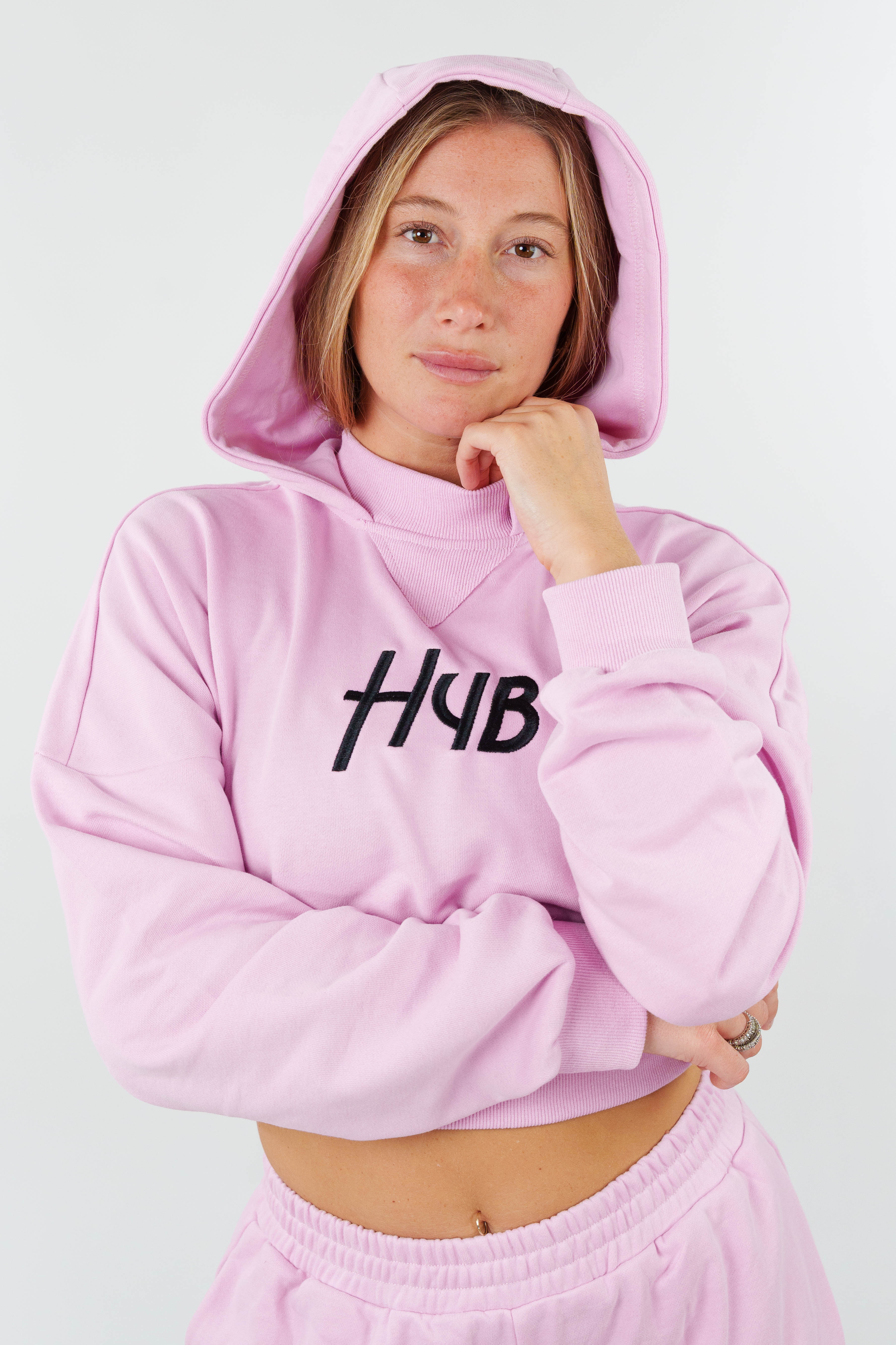 FELPA CROP ESSENZA ROSA