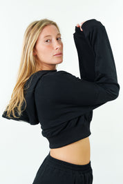 FELPA CROP ESSENZA NERA