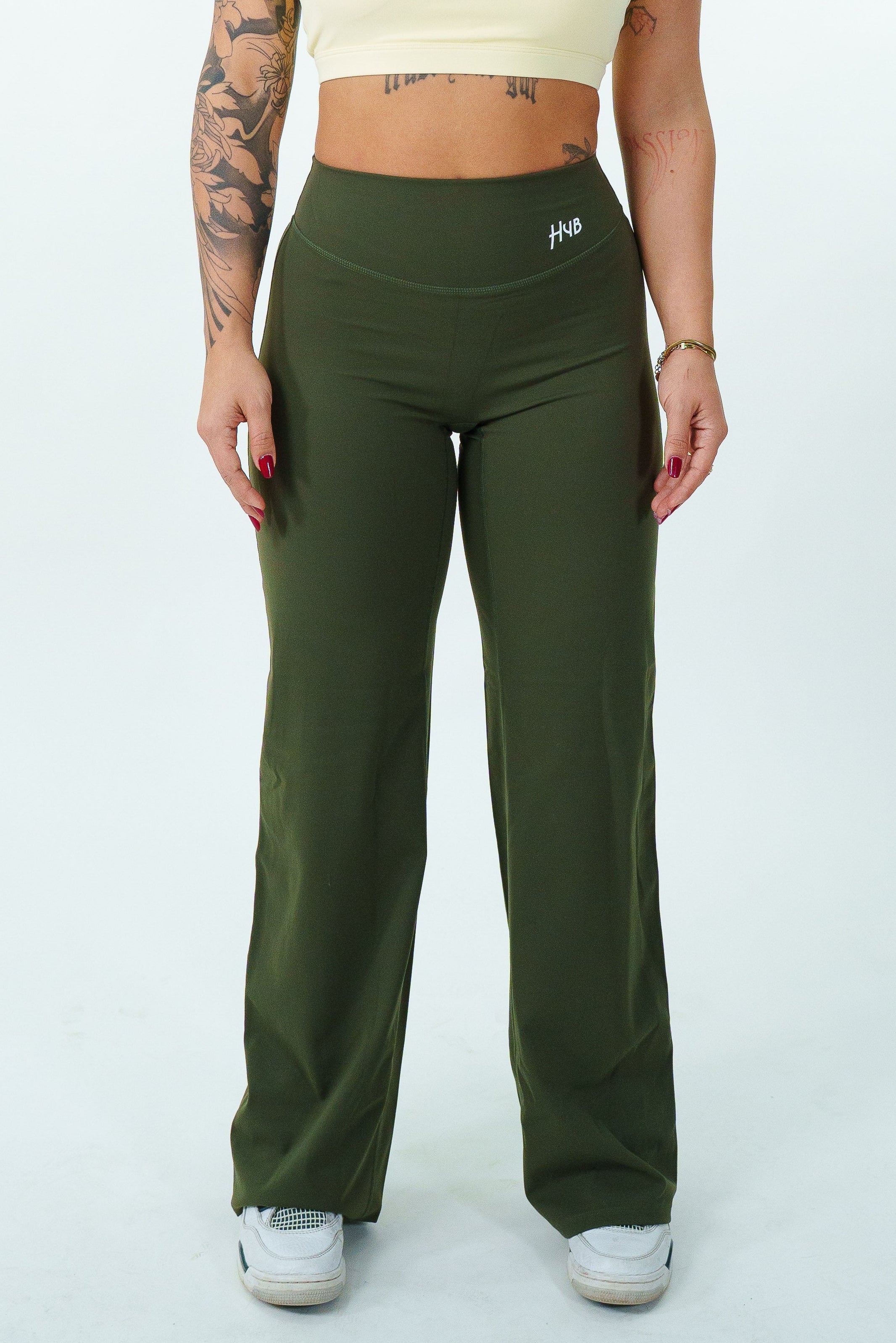 LEGGINGS PALAZZO RITUAL VERDE MILITARE