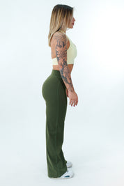 LEGGINGS PALAZZO RITUAL VERDE MILITARE