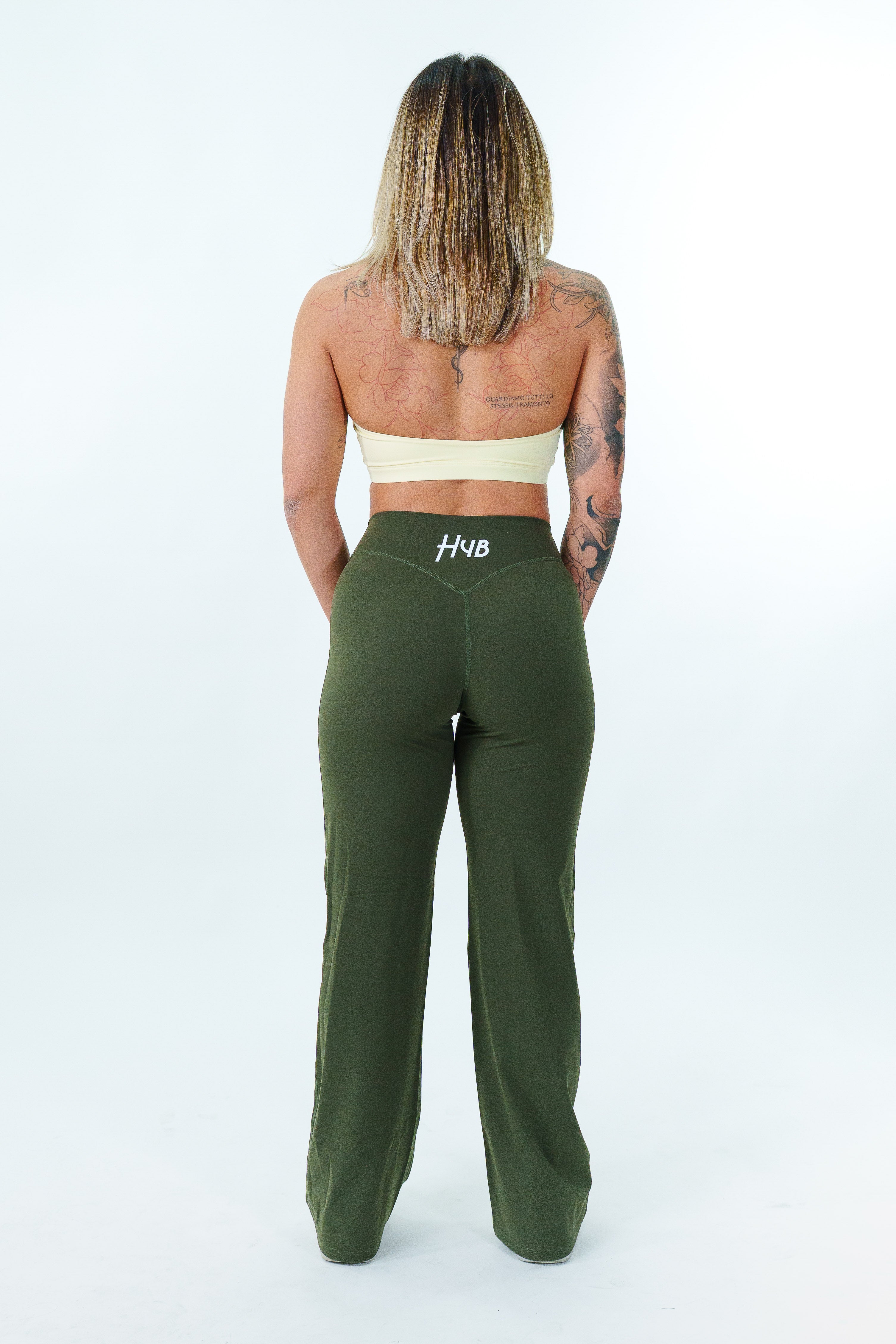 LEGGINGS PALAZZO RITUAL VERDE MILITARE