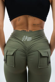 LEGGINGS A ZAMPA DI ELEFANTE VENUS VERDE MILITARE