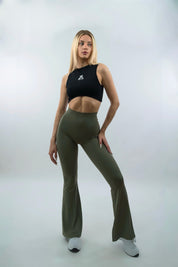 LEGGINGS A ZAMPA DI ELEFANTE VENUS VERDE MILITARE