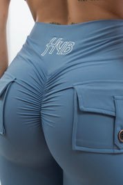 LEGGINGS A ZAMPA DI ELEFANTE VENUS AZZURRO
