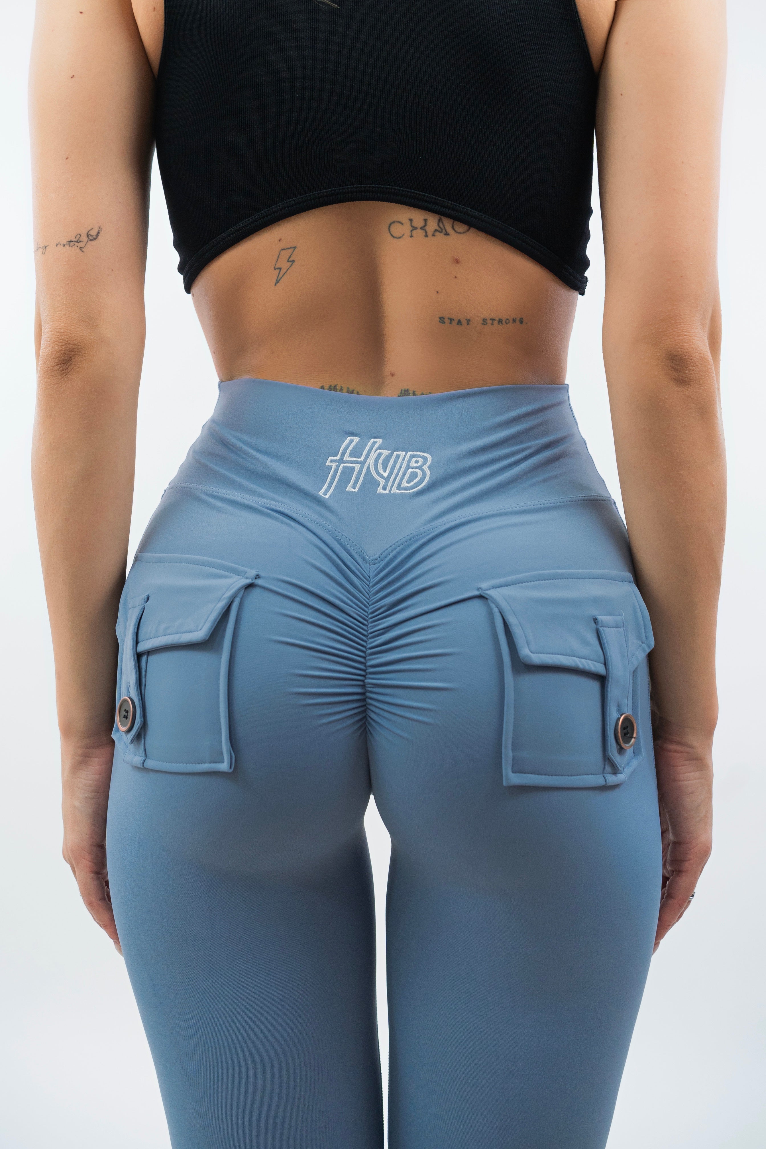 LEGGINGS A ZAMPA DI ELEFANTE VENUS AZZURRO