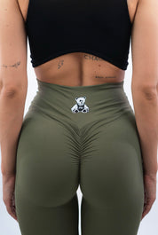 LEGGINGS A ZAMPA DI ELEFANTE AURA VERDE MILITARE