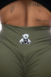 LEGGINGS A ZAMPA DI ELEFANTE AURA VERDE MILITARE