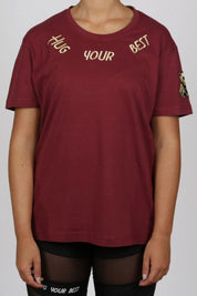 T-SHIRT DONNA BORDEAUX
