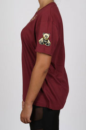 T-SHIRT DONNA BORDEAUX